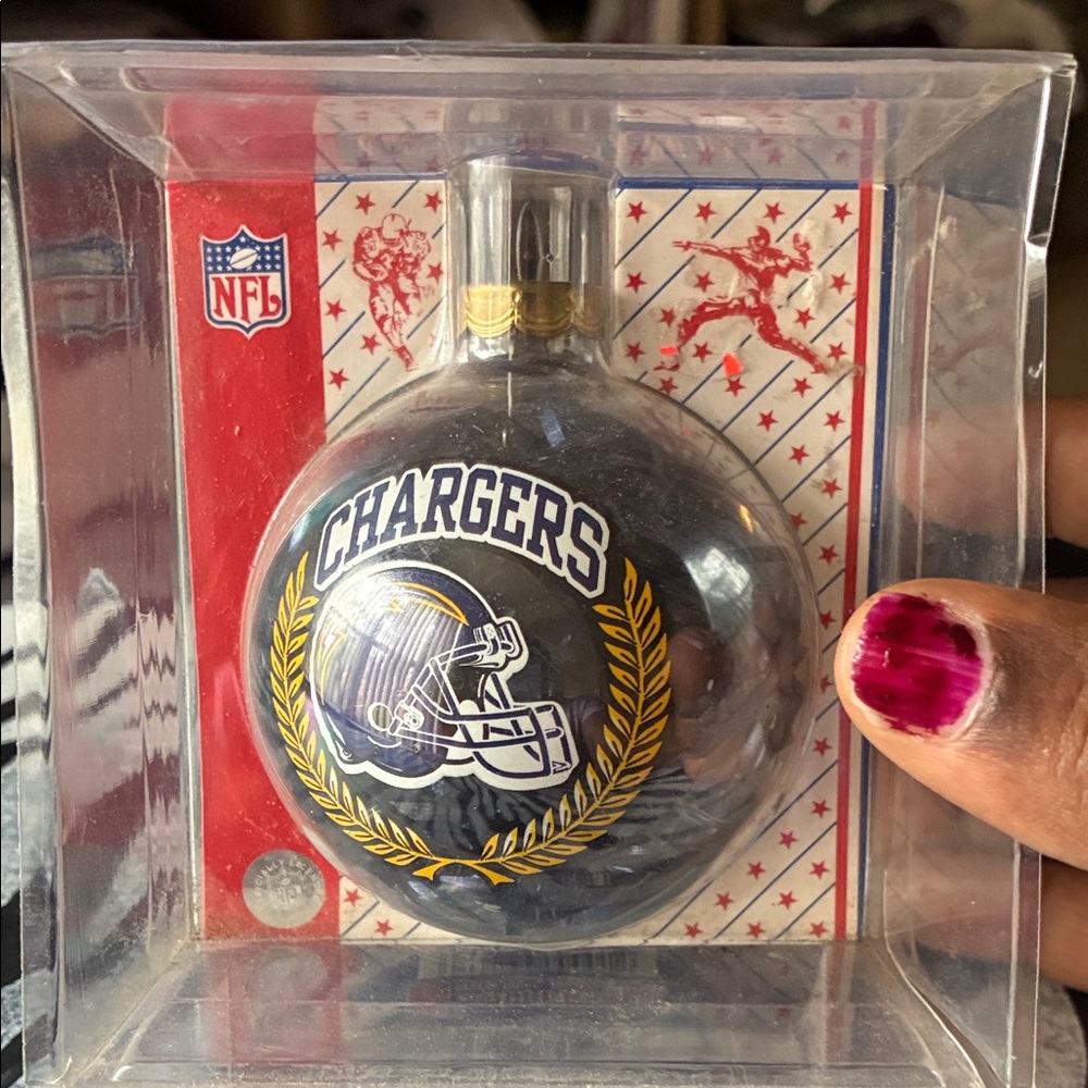 NFL Chargers Black and Gold Ornament